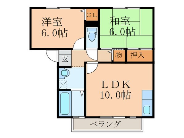 シサーラ　Ｂ棟の物件間取画像